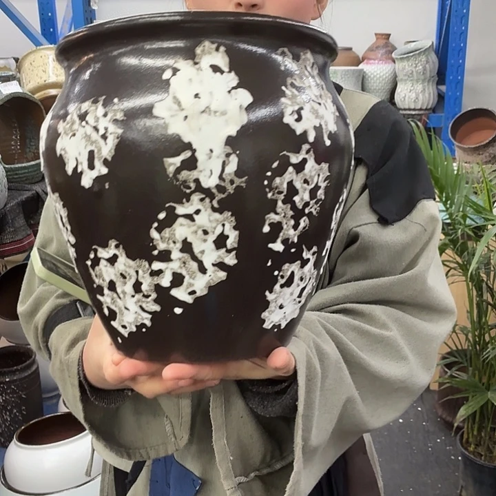 24×27 -粗陶花盆有孔-买买买