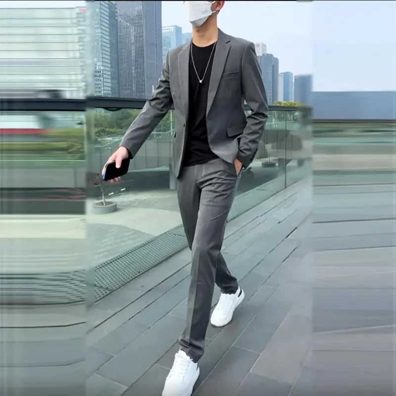 【BHAK・香港奢品高定】小个子商务休闲西服套装高级感痞帅男装春