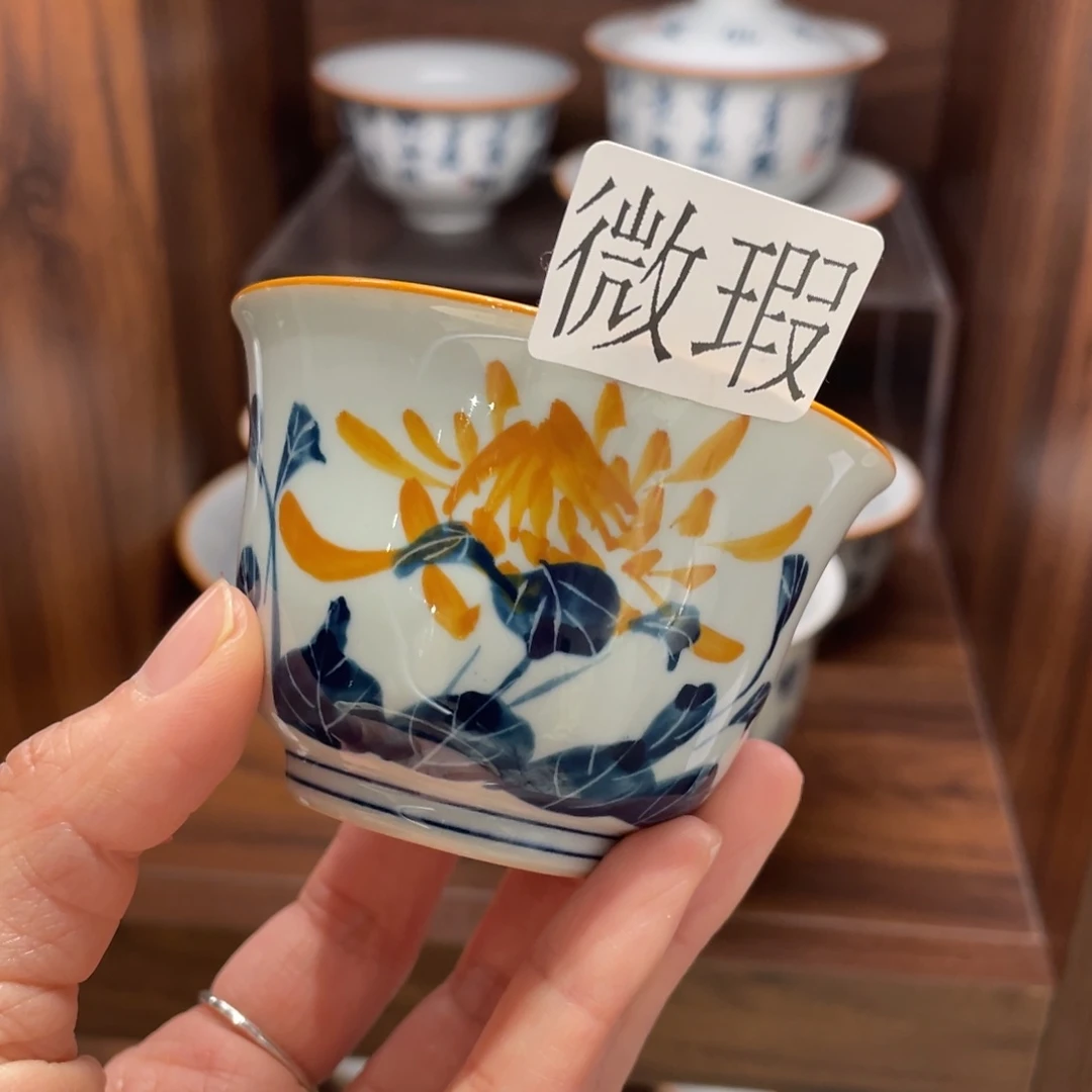 微瑕釉下彩纯手绘