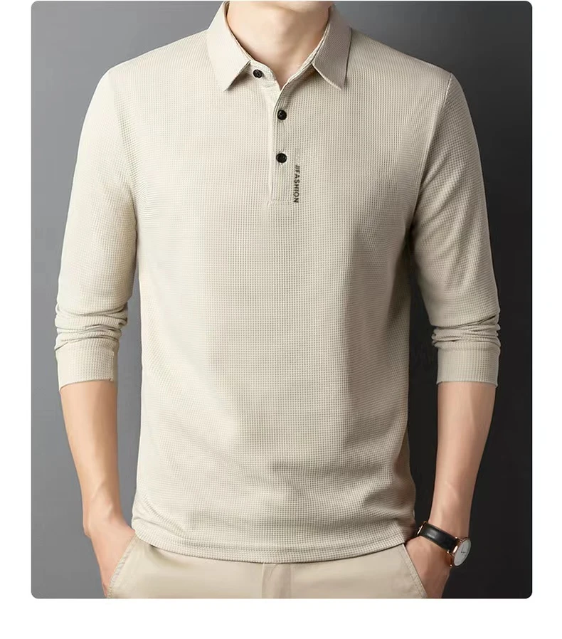 5号801-999男装男士长袖时尚百搭宽松圆领春秋休闲半高领polo杉