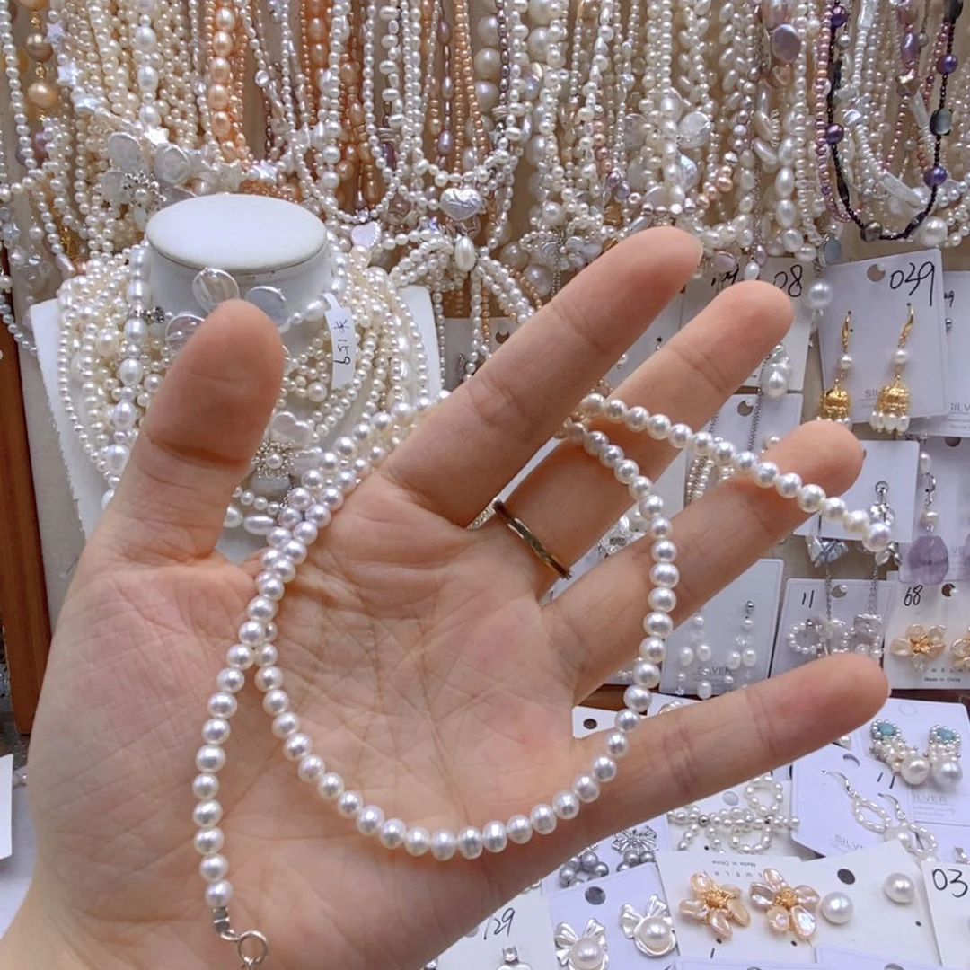 淡水珍珠手绳银S925镶嵌
