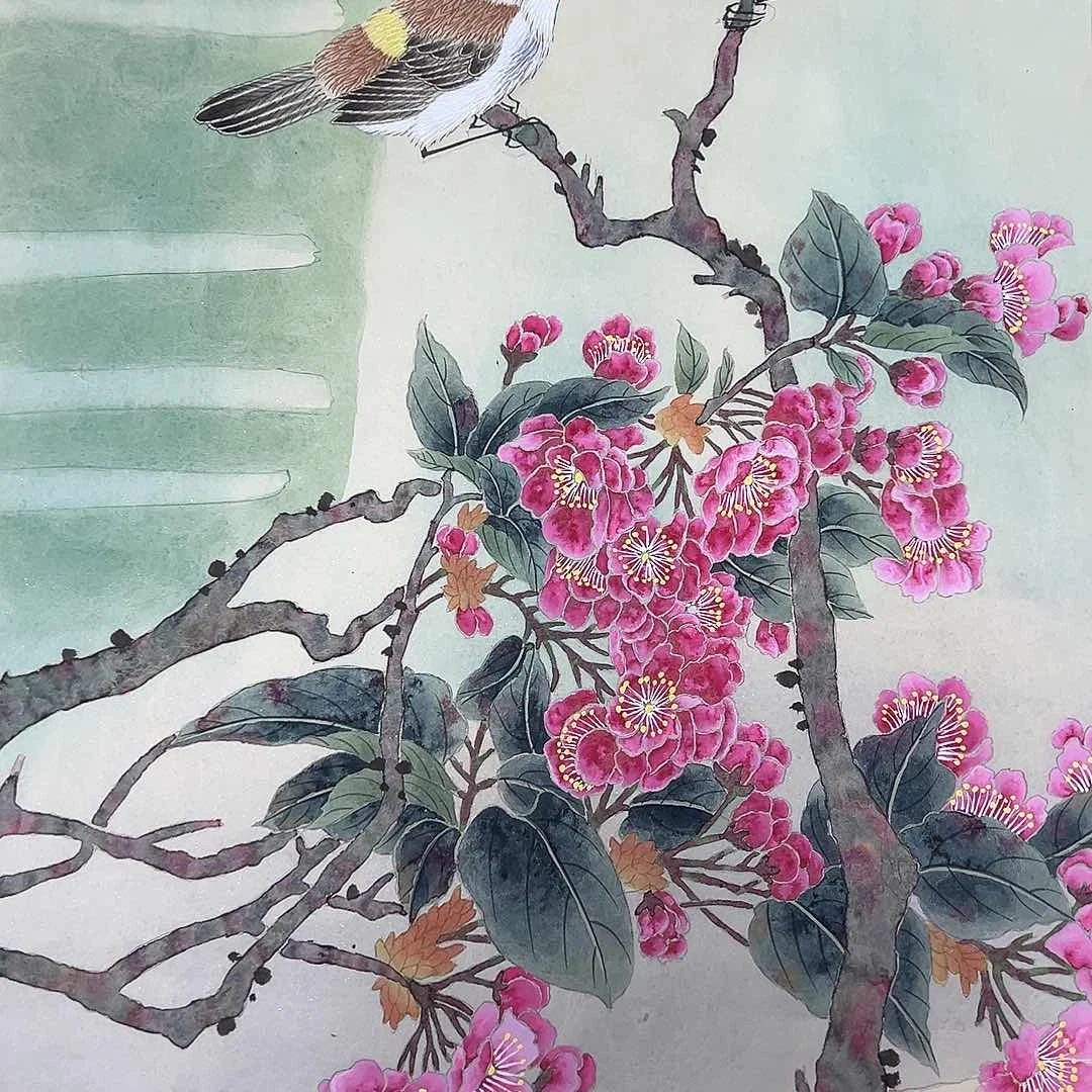 绘画锋*回左进伟国画工笔作品