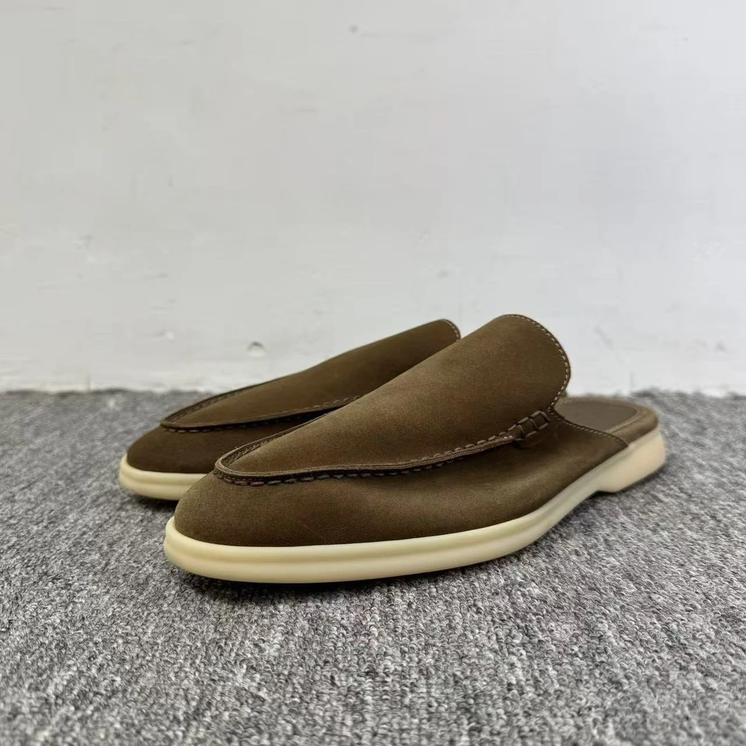 未使用 maje loro piana小牛皮 一脚蹬