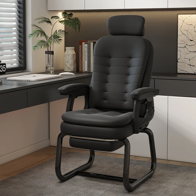 家用办公座椅舒适久坐可躺电脑椅会议室职员弓形椅人体工学老板椅