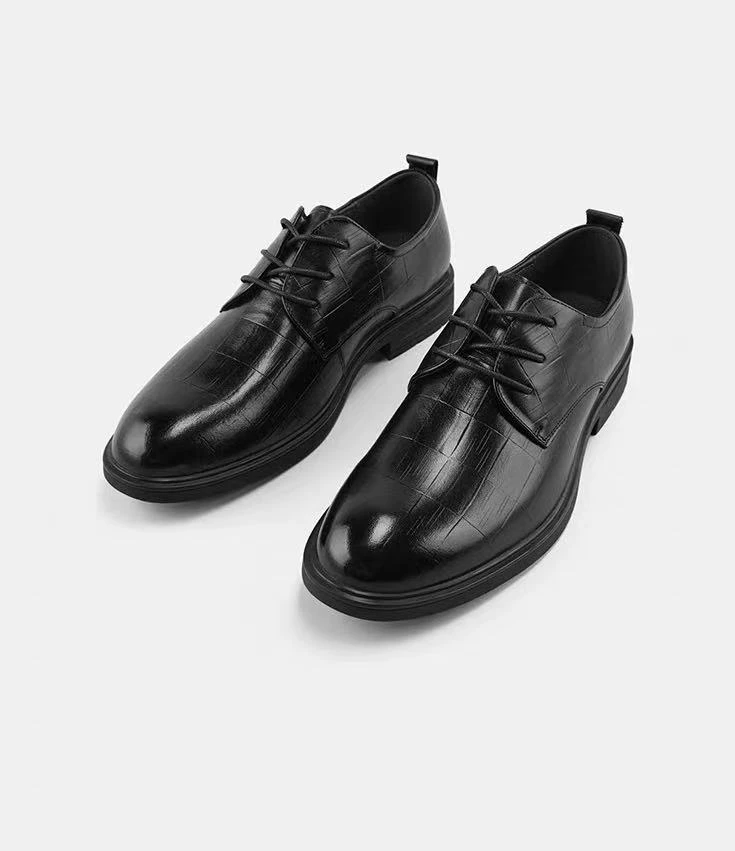 软底软面商务正装皮鞋25新款舒适透气牛皮革德比鞋男