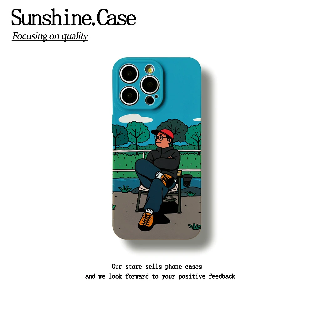 悠闲菲林软壳适用苹果oppo华为vivo小米荣耀创意手机壳防摔