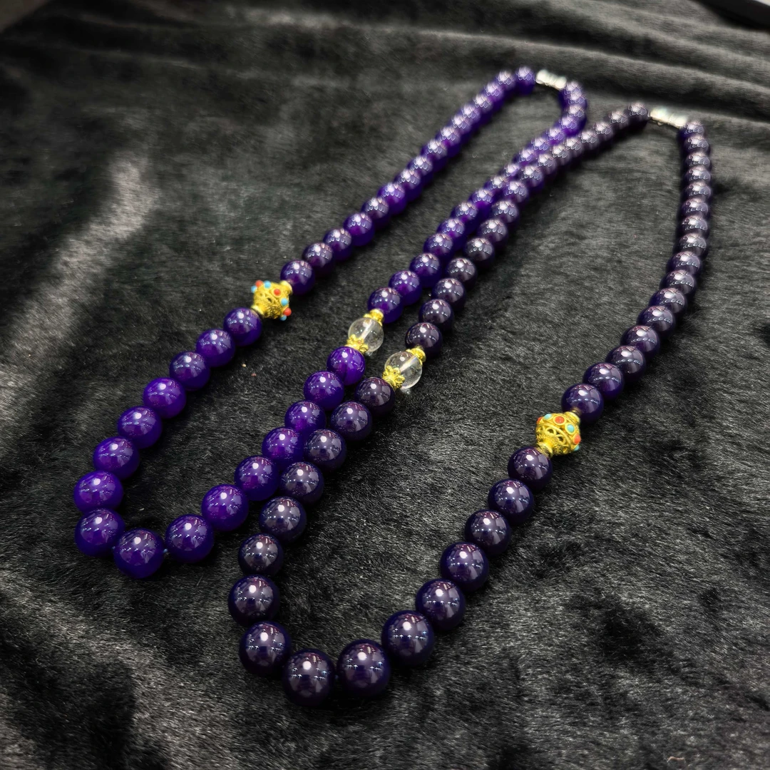 S7361九曲玄晶紫龙醇玛瑙紫项链-多样性发货只发一件