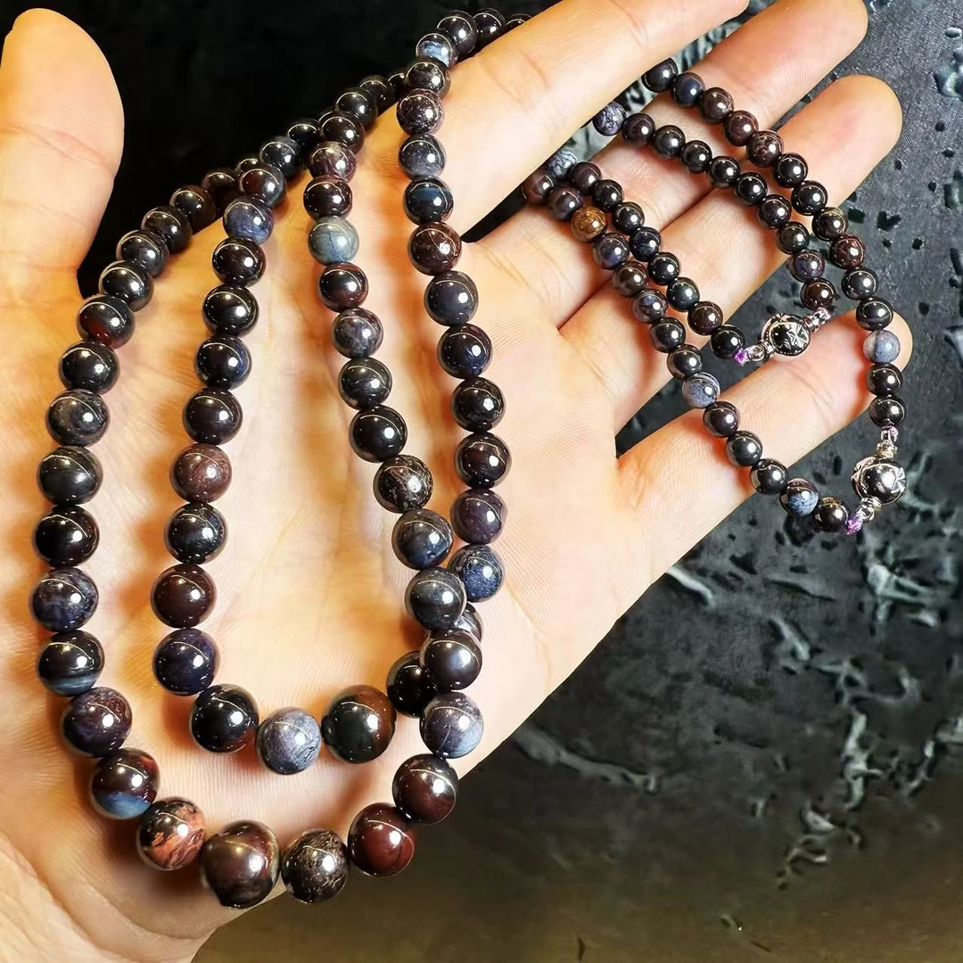 【皇后甄选】C010505 辰砂DIY老油紫圆珠塔链-多样性发一