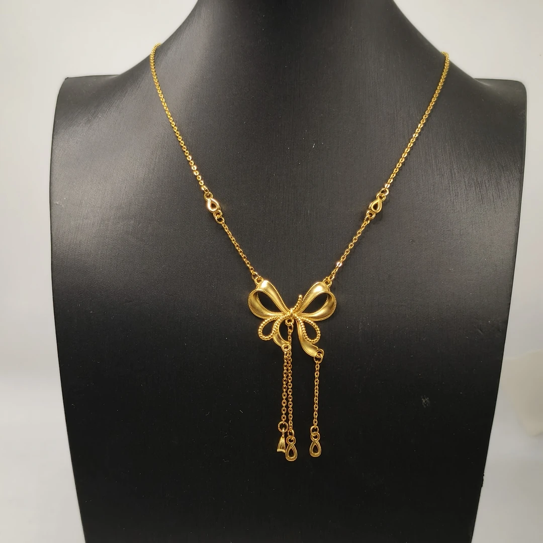 高奢蝴蝶结流苏项链A43