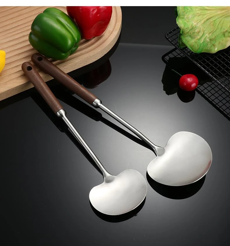 新疆包邮蘑菇头铲子304不锈钢炒勺铁铲炒菜煎铲锅铲