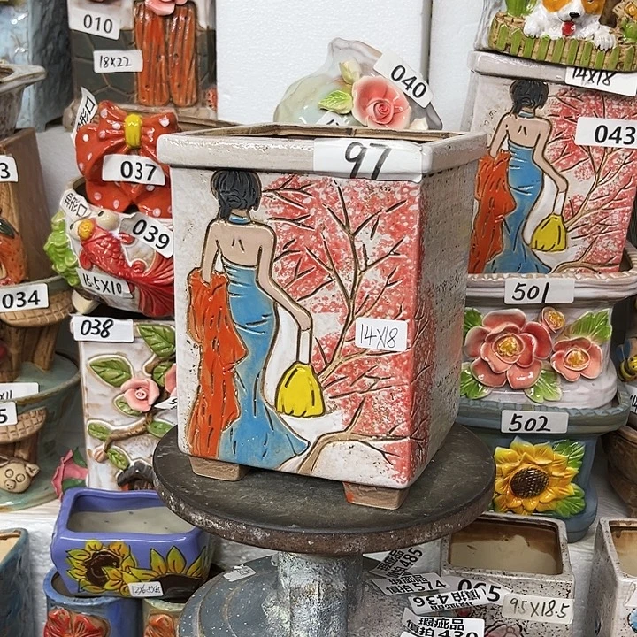 粗陶材质多肉花盆