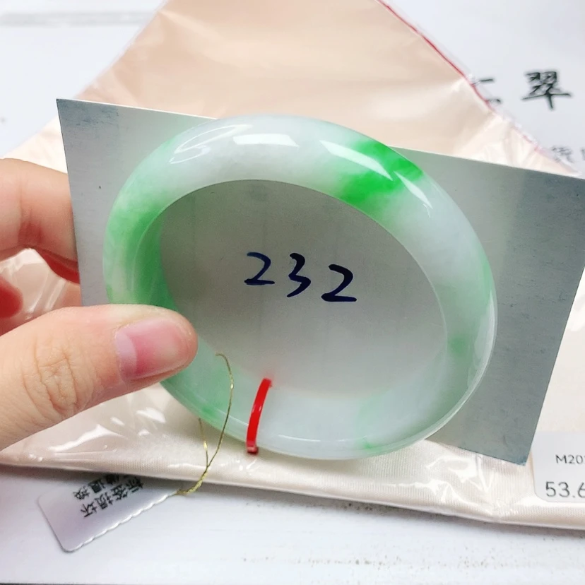 【闪购商品】翡翠手镯未镶嵌缅甸天然a货手镯53+