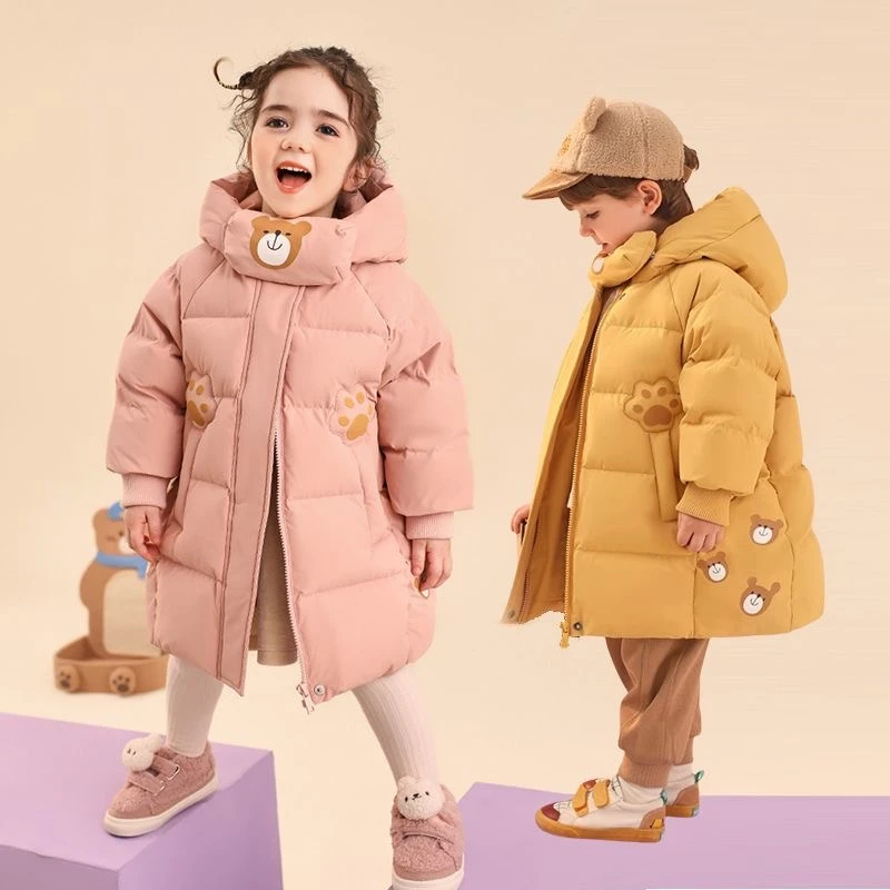 2025秋冬儿童加厚羽绒服中小童男女童宝宝保暖外套萌宝
