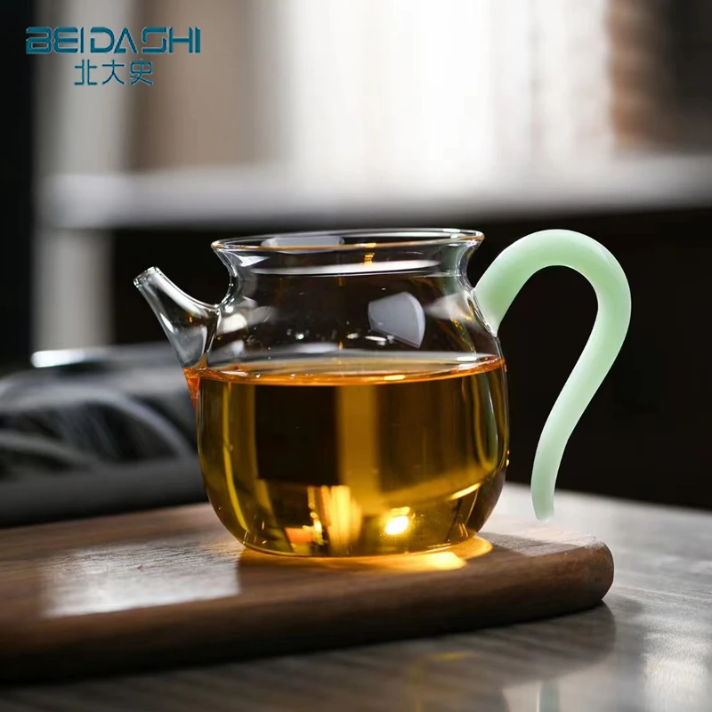 北大史公道杯加厚耐热透明玻璃分茶器家用小号带手柄匀杯功夫茶具
