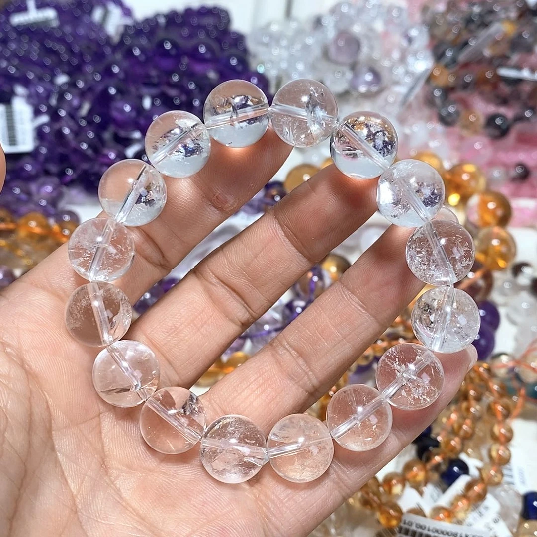 水晶手链未镶嵌白阿塞12加