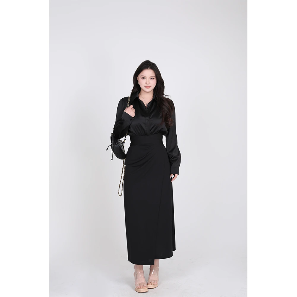 一口苏达金秘书 2025春季慵懒小众显瘦舒适休闲半身裙A267