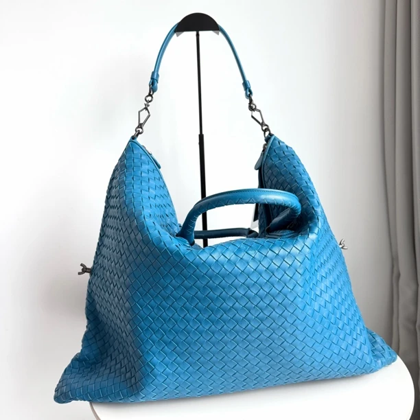 95新 BOTTEGA VENETA/葆蝶家 【可】 00 0542 灰蓝色变形金刚单肩包