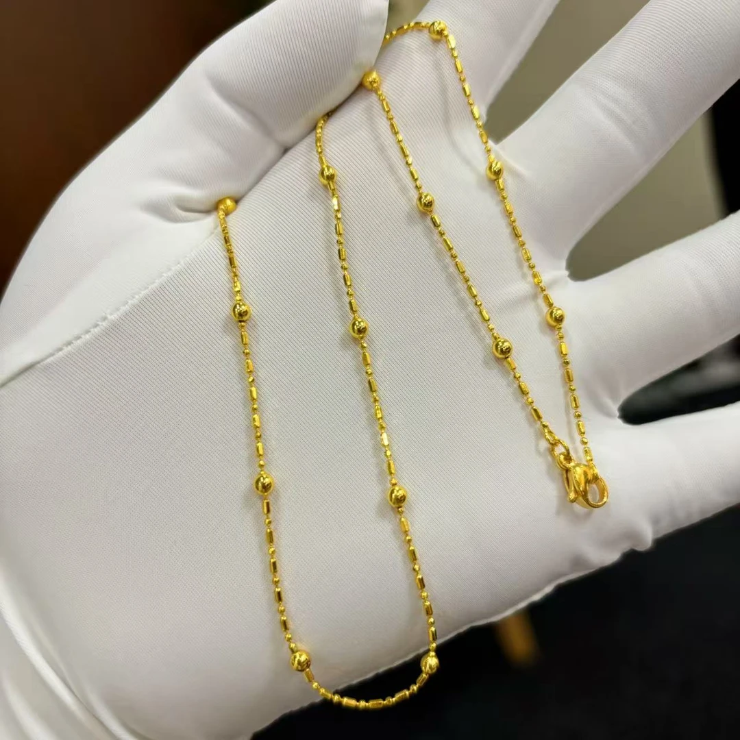 合金项链 竹节珠珠仙女链5465