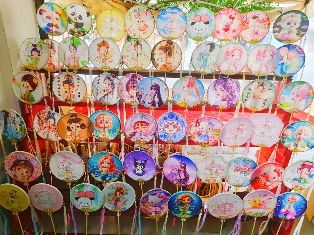 5豆豆一把20把起批古风团扇批发