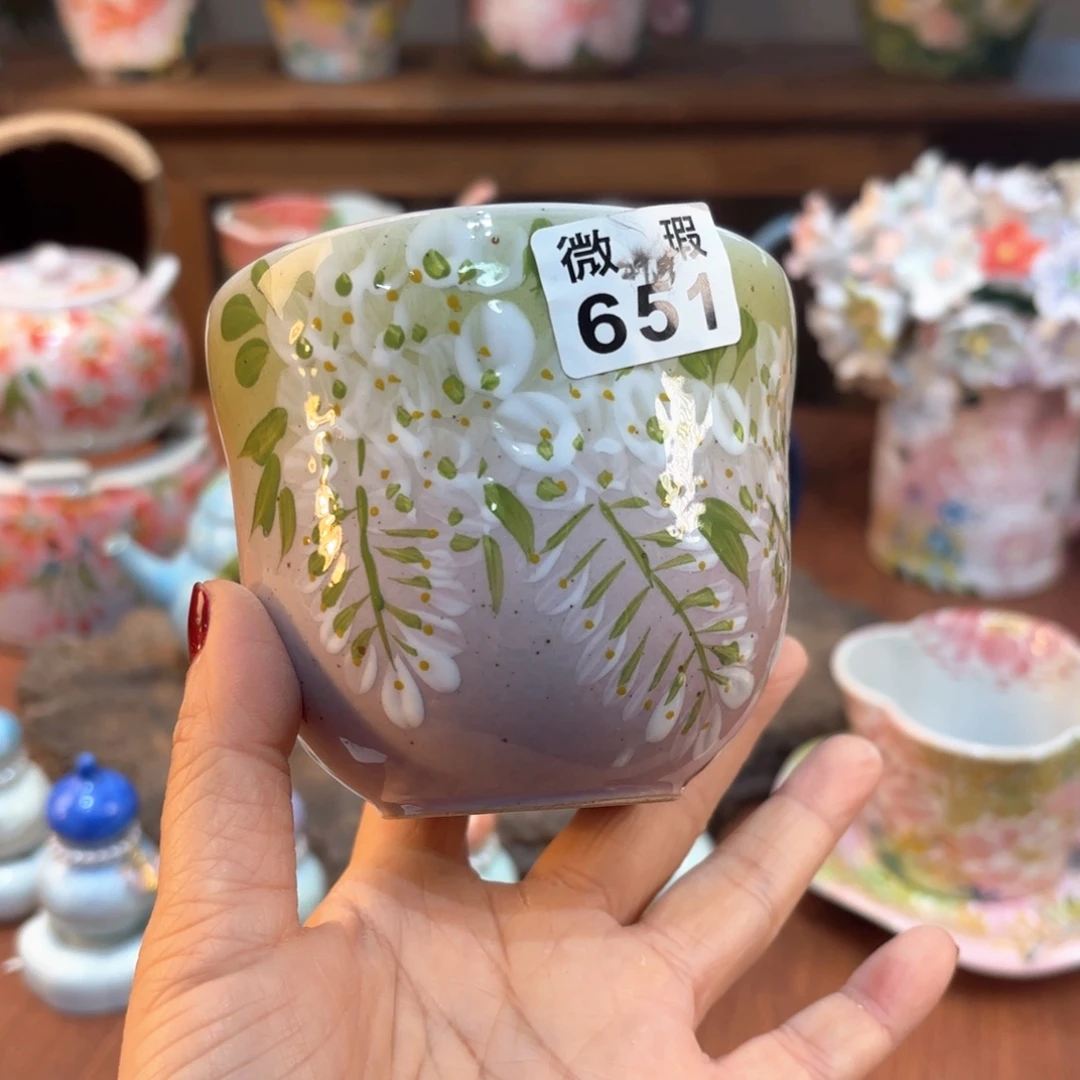 瓷片景德镇手绘高温釉下彩陶瓷茶具