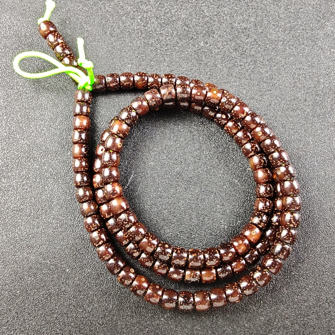 904黑金星月菩提子直切5*6MM