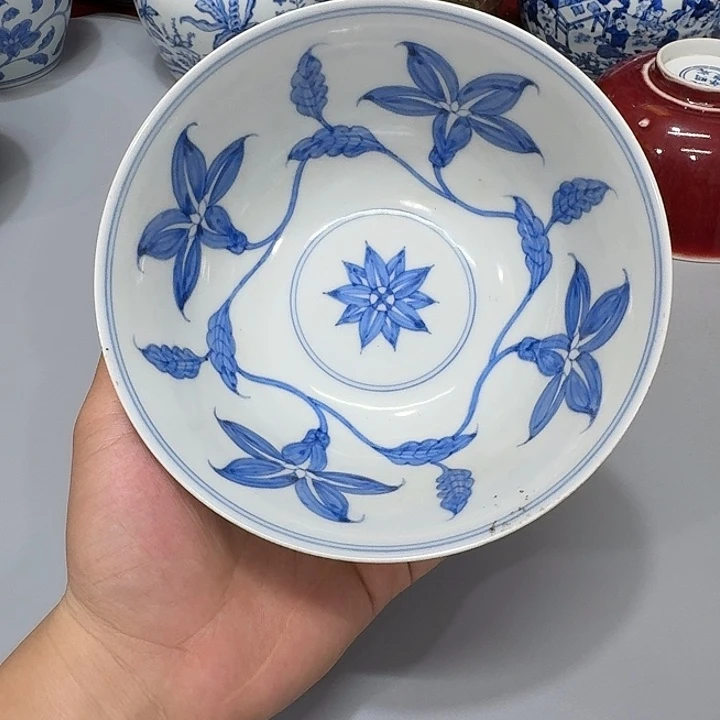 李***军摆件陶瓷纯手工青花碗