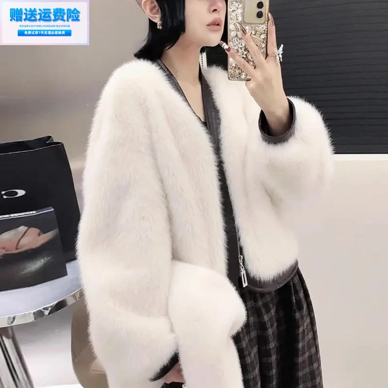 （运费险）2025外套女新款爆款轻奢小香风毛毛海宁皮毛一体年轻款秋