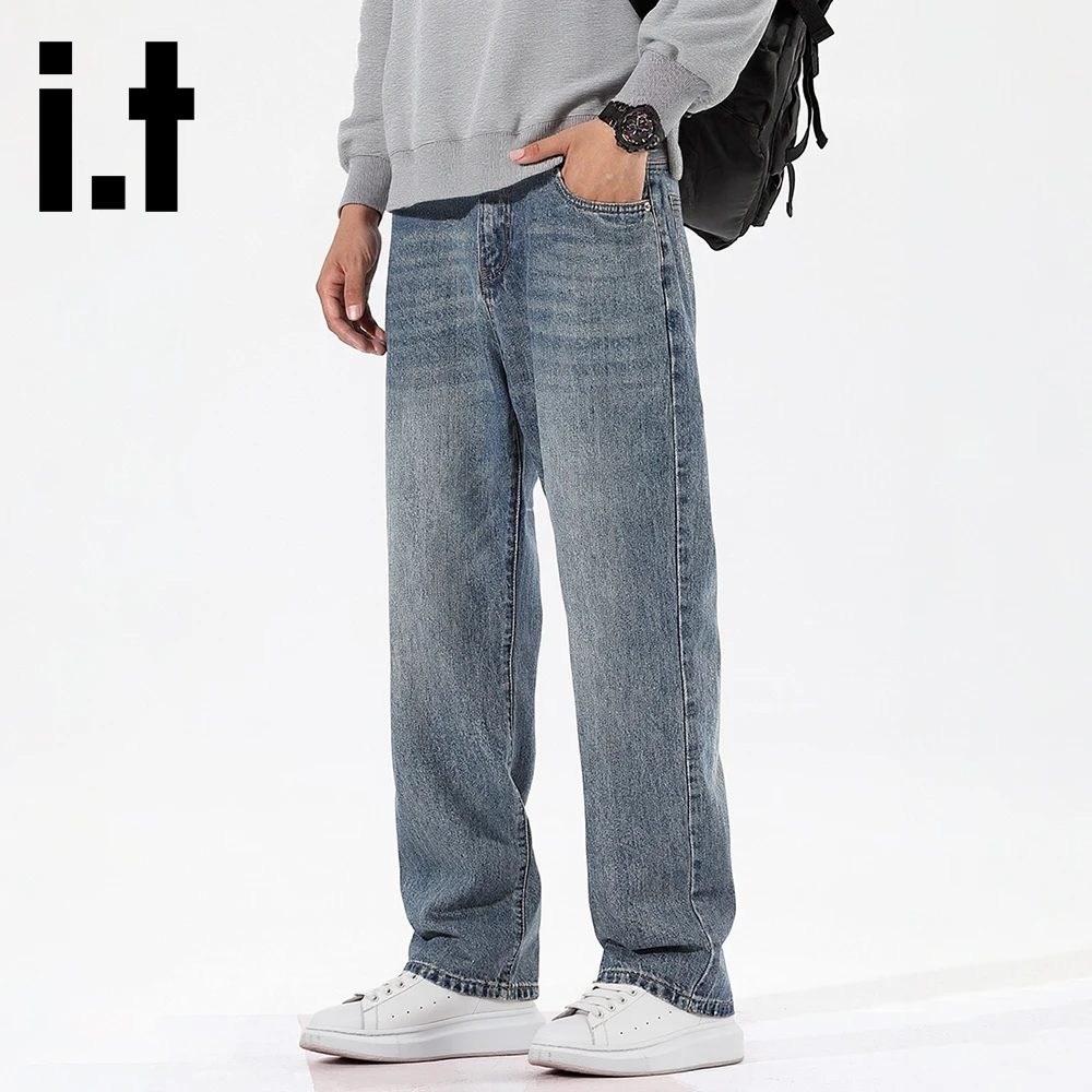 it:CHOCOOLATE2025新款秋季牛仔裤男休闲直筒宽松阔腿裤潮牌百搭