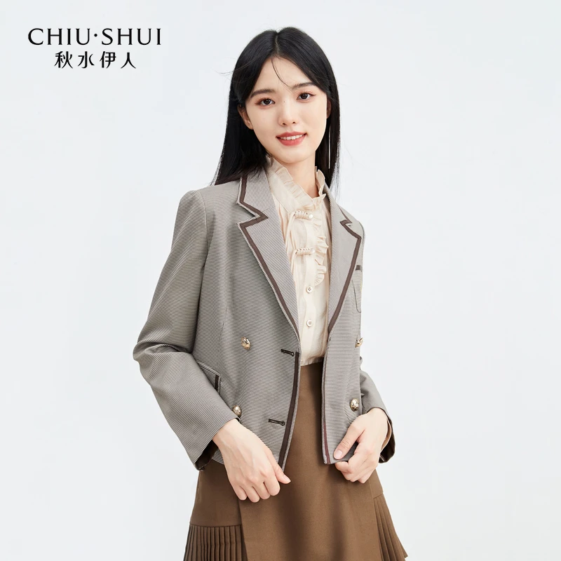 【品牌福利】秋水伊人复古学院风西装623112A070049