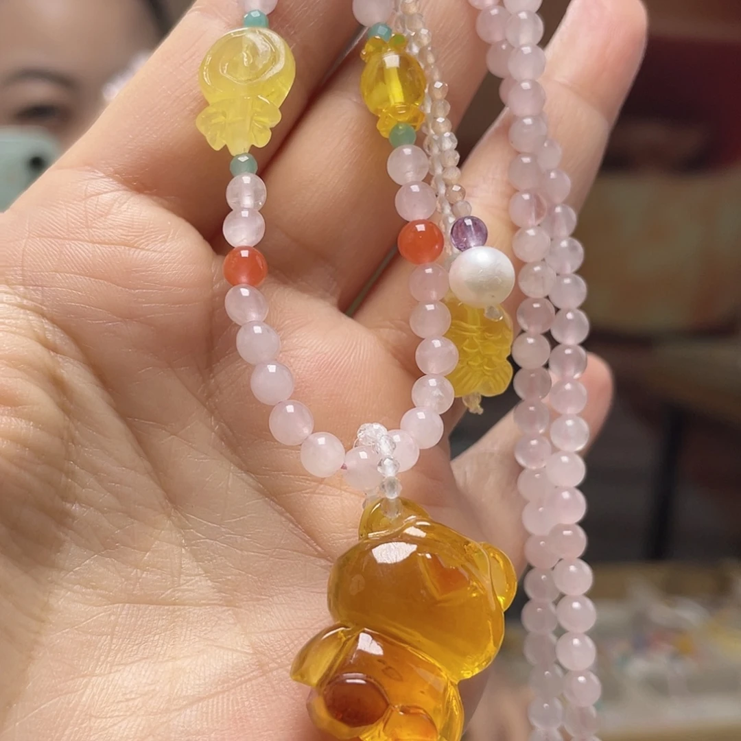 蜜蜡未镶嵌裸石吊坠