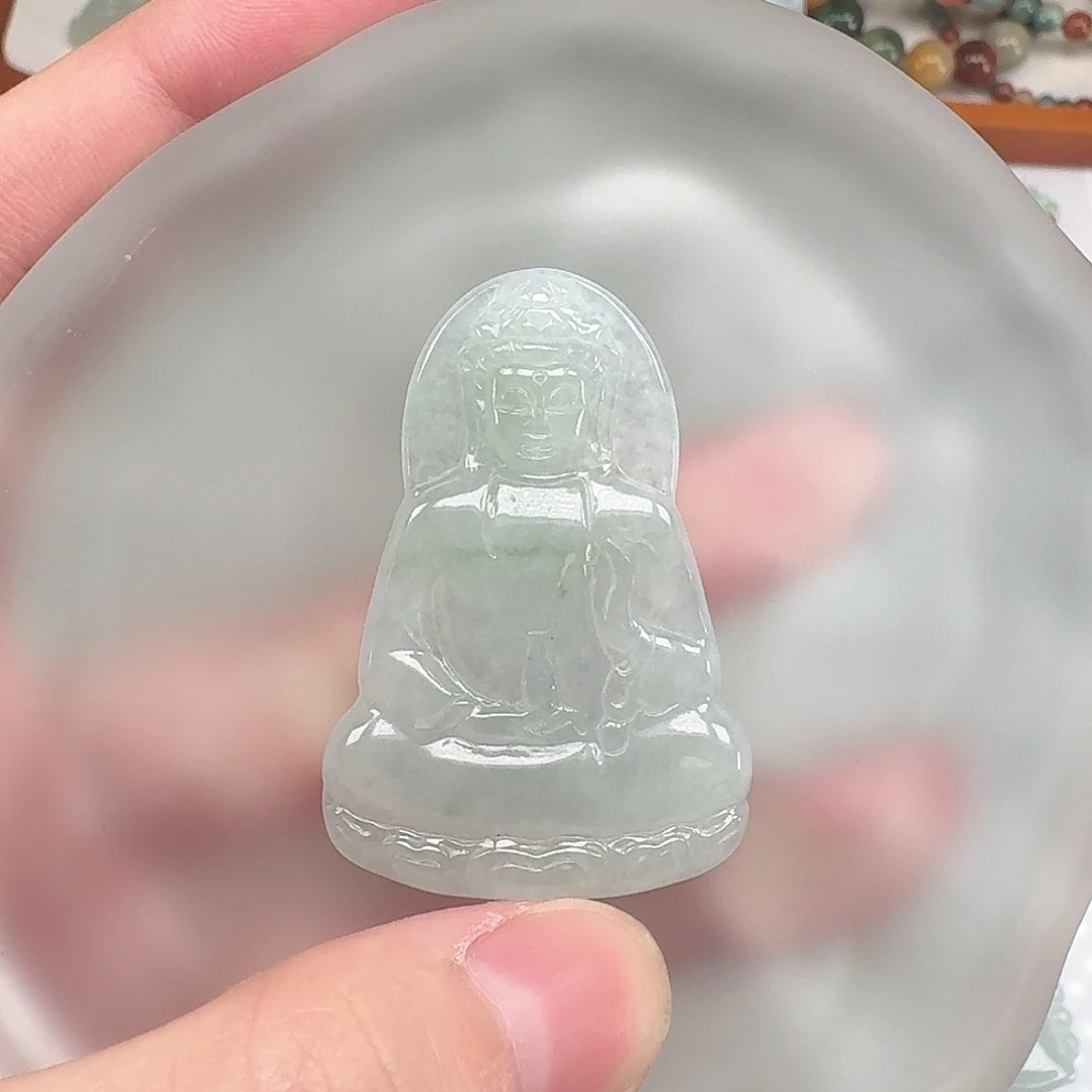 翡翠未镶嵌颈饰天然翡翠观音 需拍两单