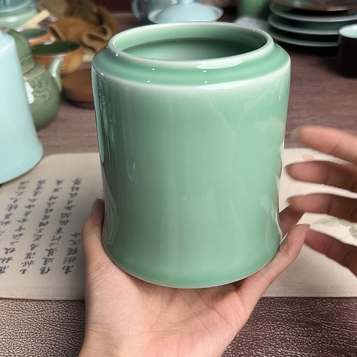 龙泉云间青瓷小米茶器