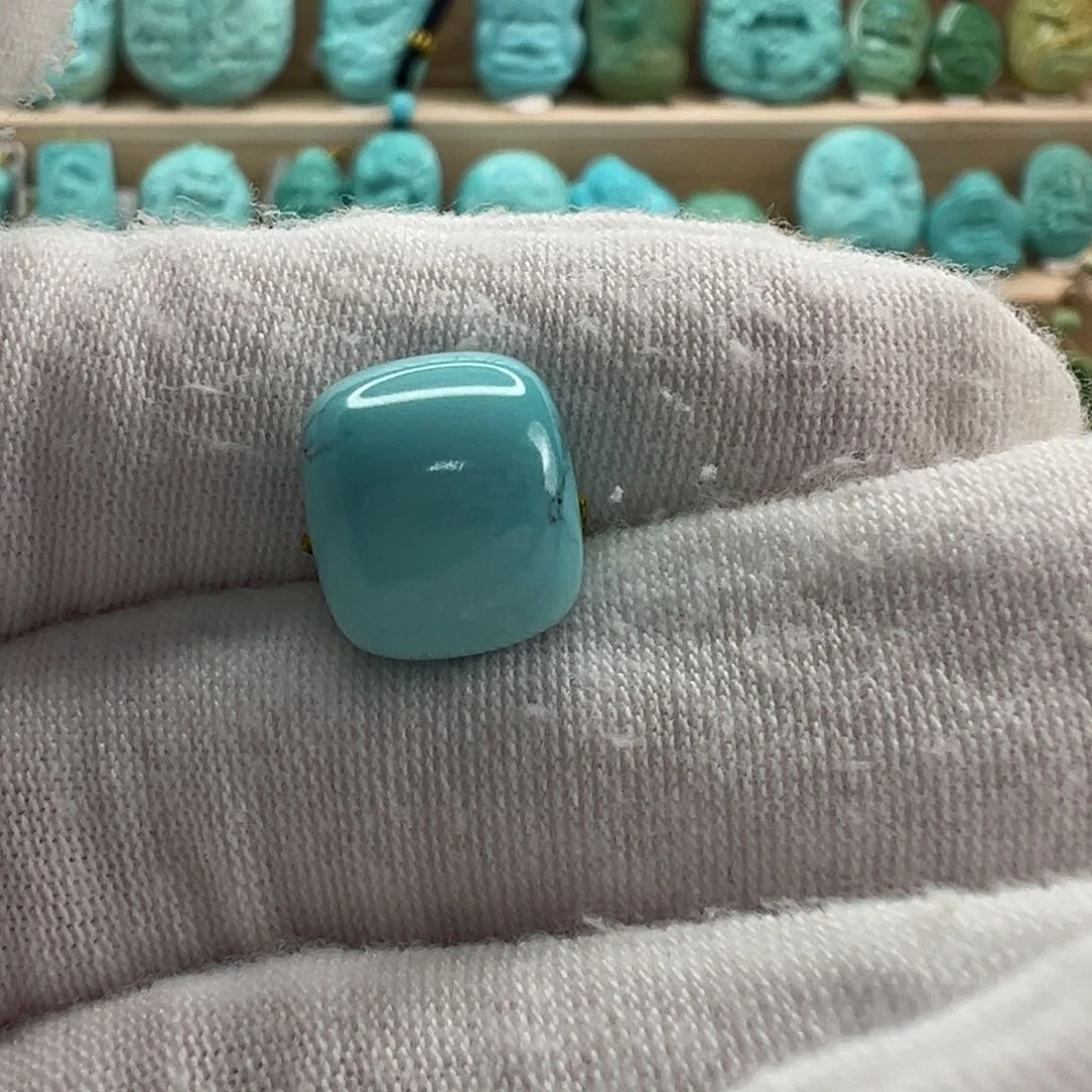 未镶嵌绿松石老型珠 11.8x10.2mm