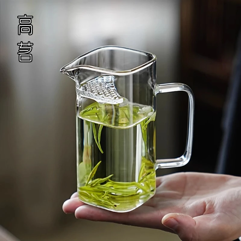 玻璃泡茶壶过滤一体绿茶月牙杯茶漏家用分茶器公道杯单壶茶水分离