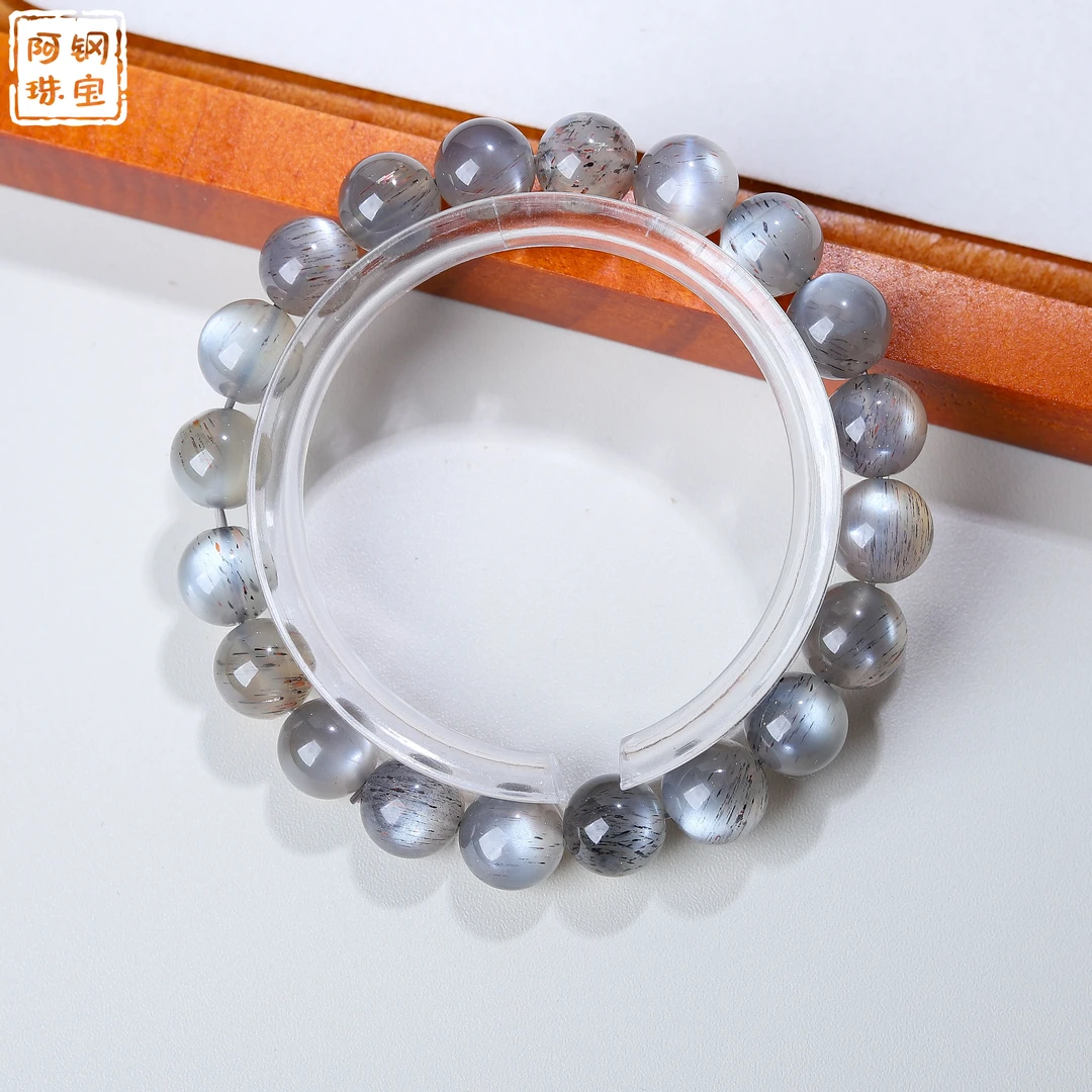 小众宝藏透体银骨干手串满骨干银丝晶体干净-多样性发其-YG139