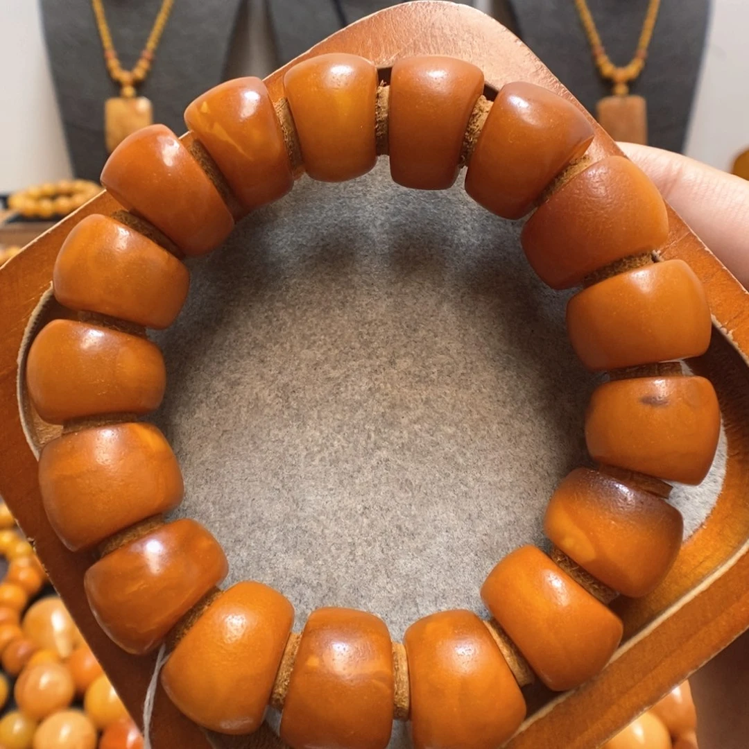 未镶嵌蜜蜡手链蜜蜡