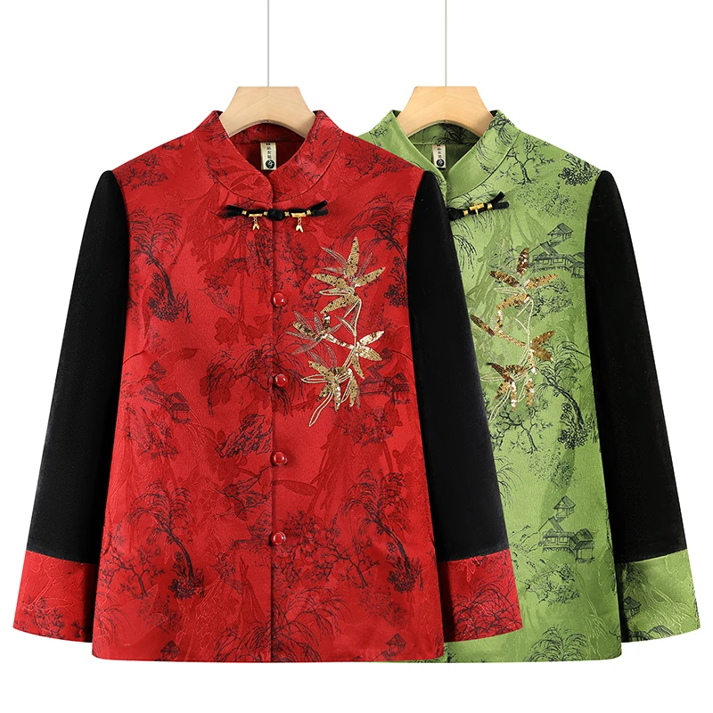 老太太外套春秋长袖中老年人妈妈装上衣奶奶秋季衣服女婆婆