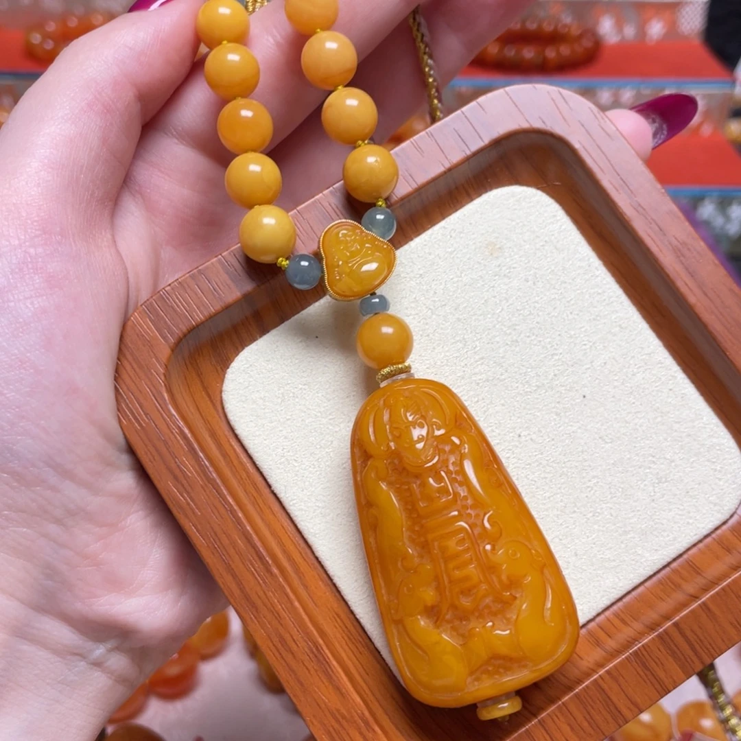 蜜蜡颈饰未镶嵌项链