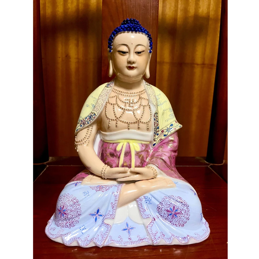 大日如来佛祖景德镇雕塑瓷坐像阿弥陀佛释迦牟尼佛药师佛吉祥摆件