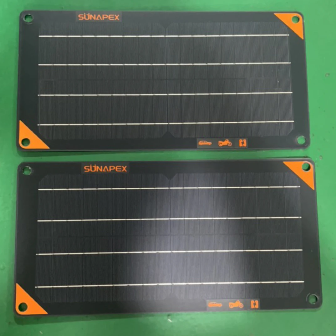（发2个）10GXB 黑底橙边共享单车光伏板 18v  自己DIY 38*19cm