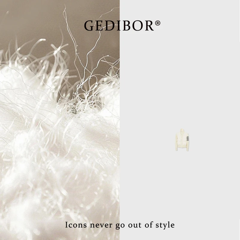 反季清仓！【GEDIBOR】“伯明翰”羊-毛减龄学院风拼接鸭绒保暖羽绒服