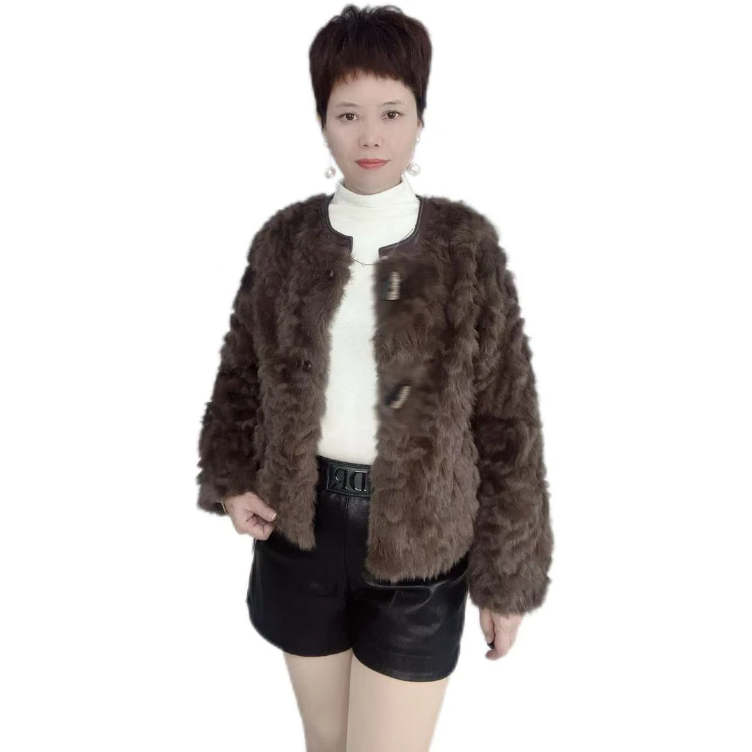 人造皮草 冬季时尚气质休闲短款外套