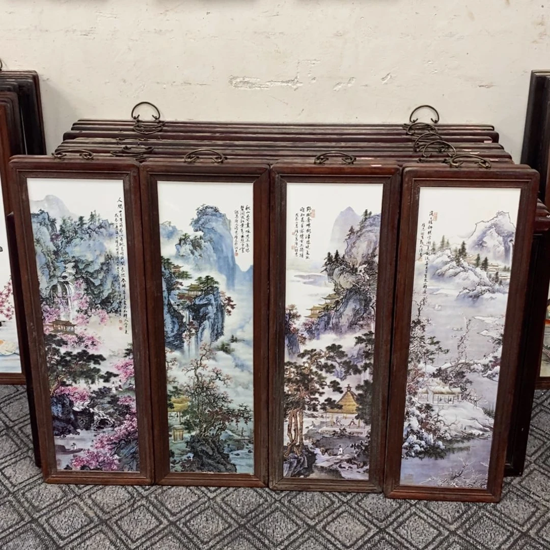 瓷片80*28*4景德镇瓷板画柴窑烧制