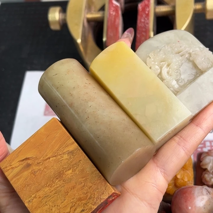 w***5印石寿山石现场纯手工制作工艺精美