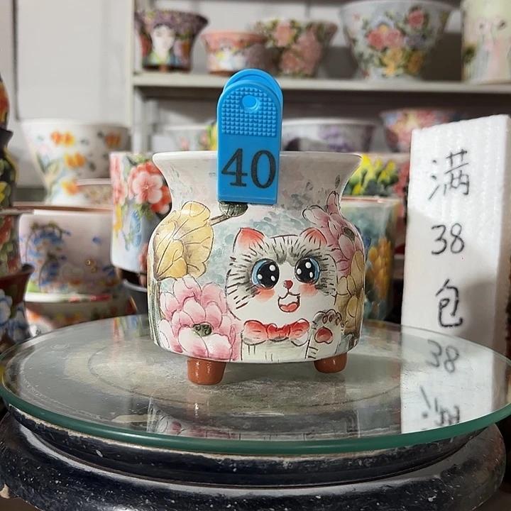 景德镇手绘花盆幸运花盆