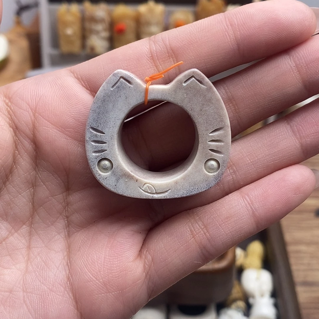 鹿骨把件27号猫咪指虎