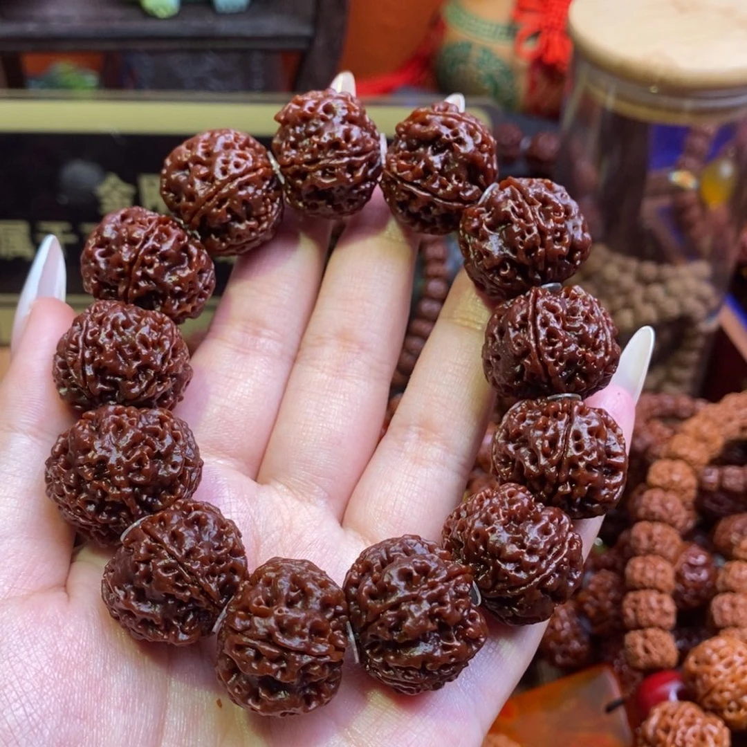金刚菩提手串可*丶225黑金玉华