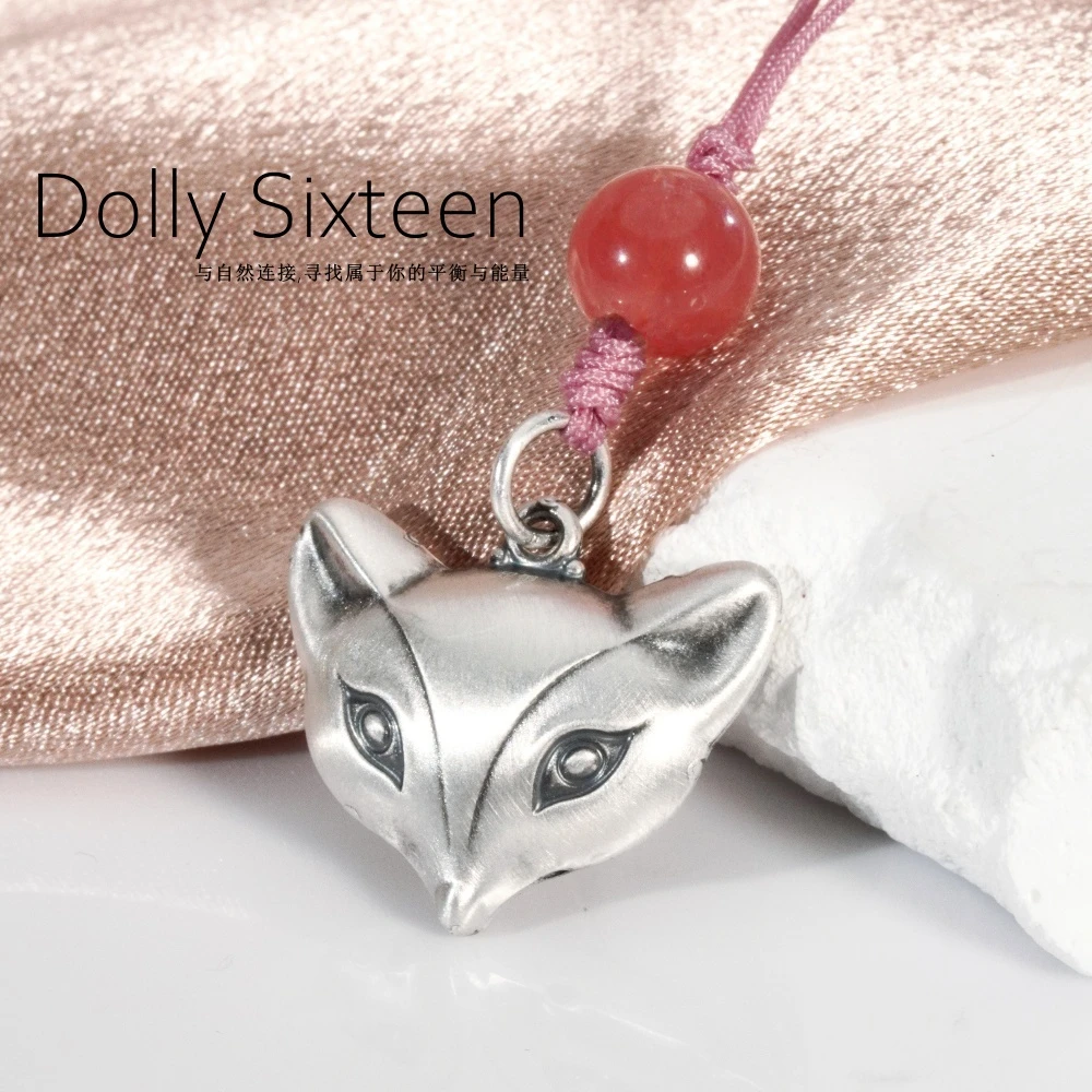 DIY配银饰凤九红纹珠珠小挂件（多样性发一）