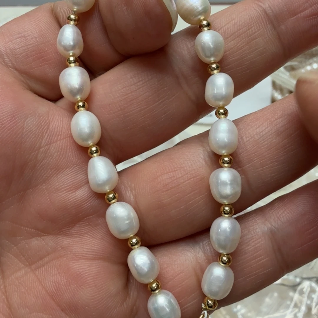 合金淡水珍珠颈饰10084