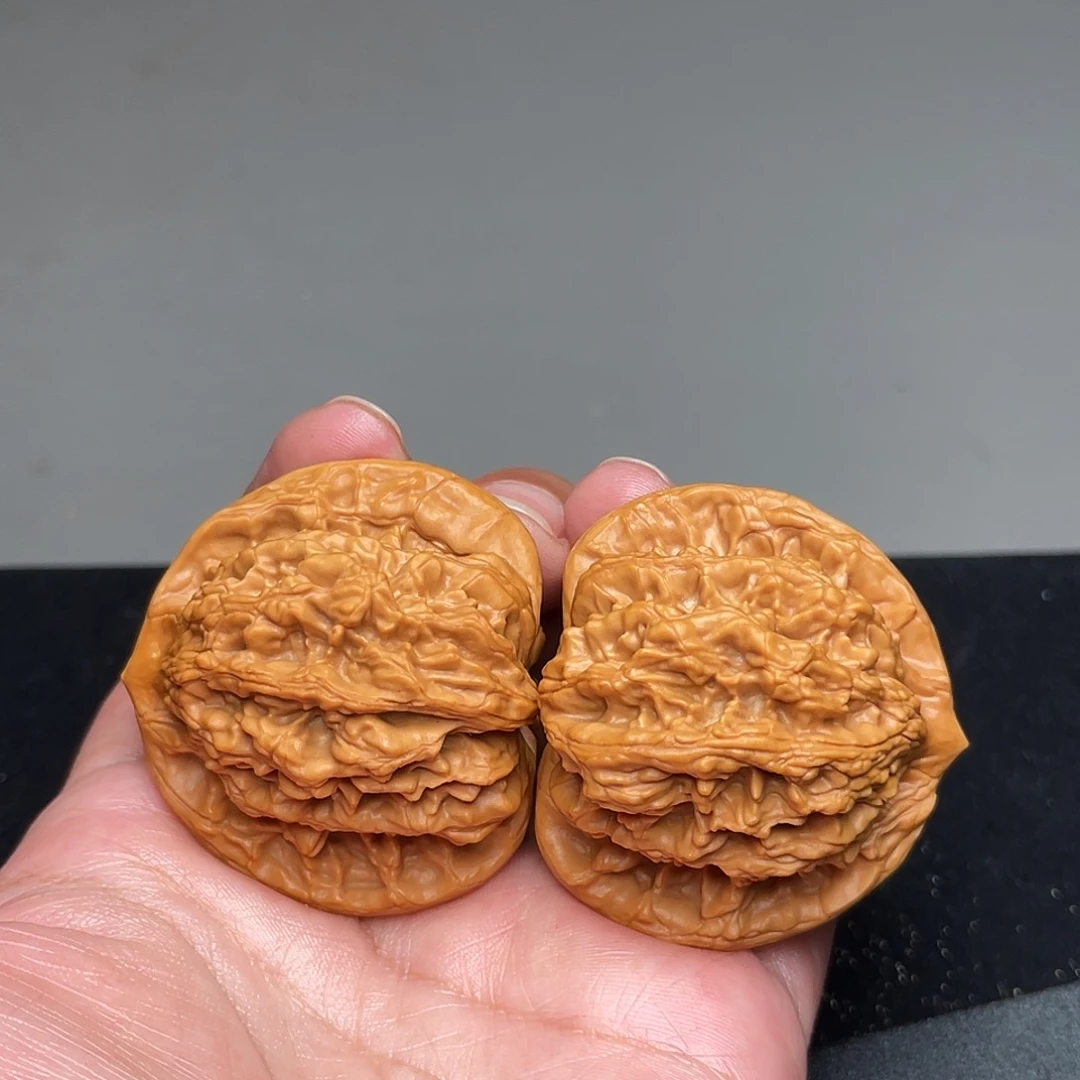 把件猴头核桃44.5×41精修打底狮虎兽XM3285